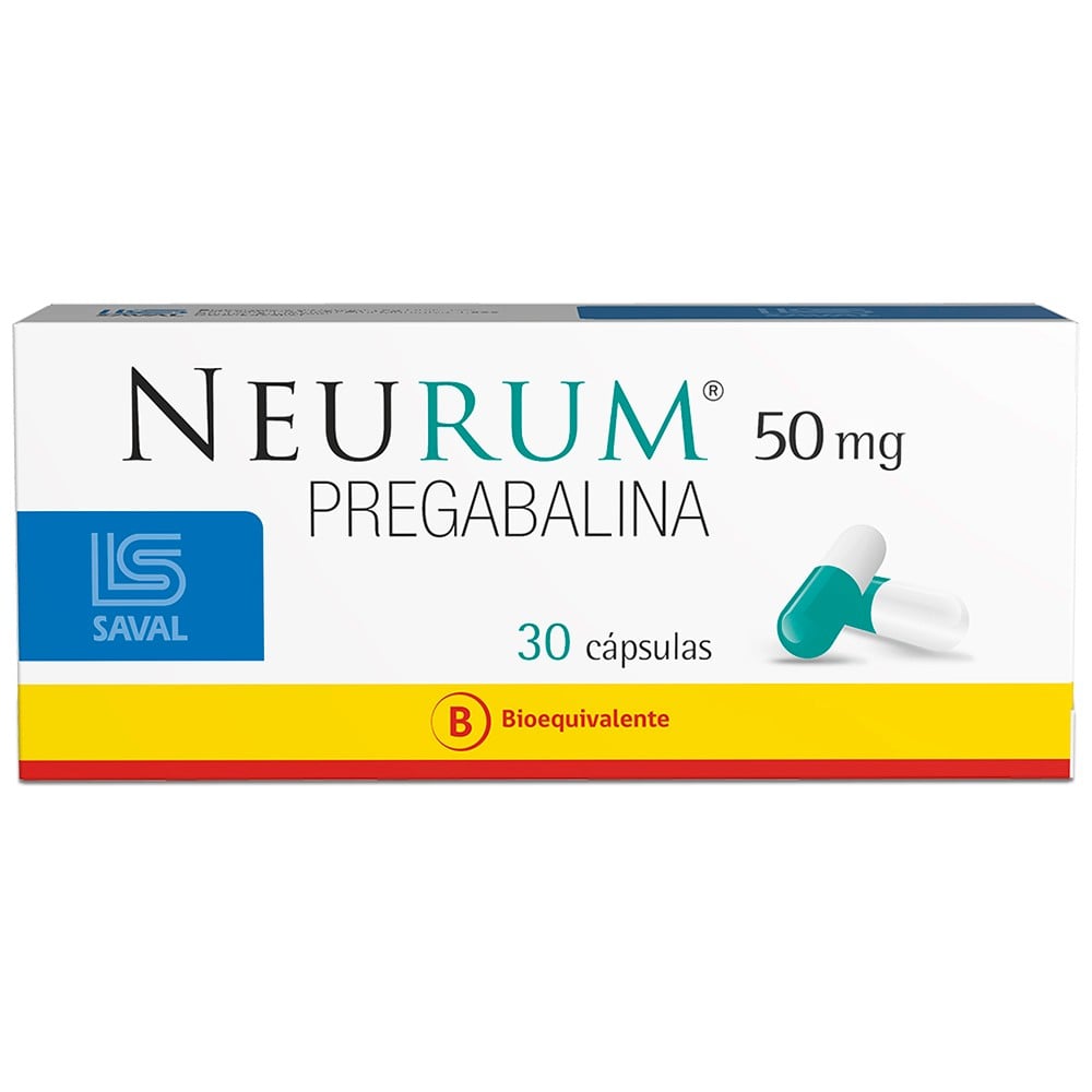 Neurum Pregabalina 50 mg 30 Capsulas