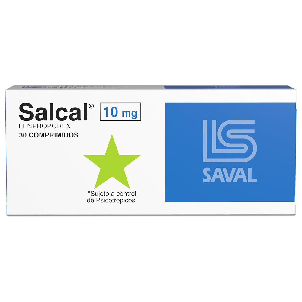 Salcal Fenproporex 10 mg 30 Comprimidos