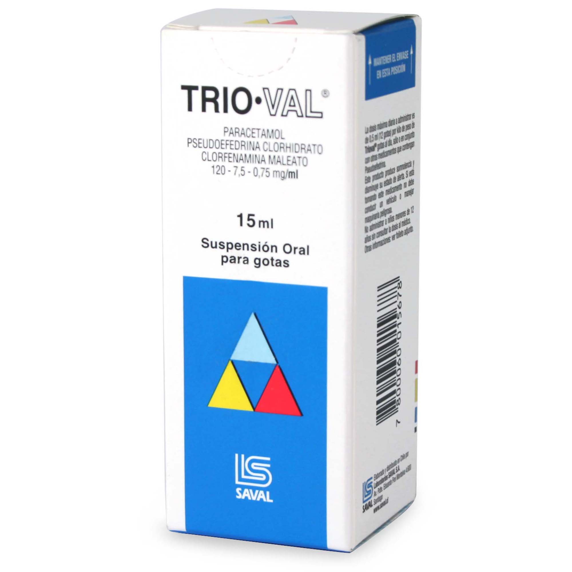Trio-Val Paracetamol 120 mg Gotas 15 mL