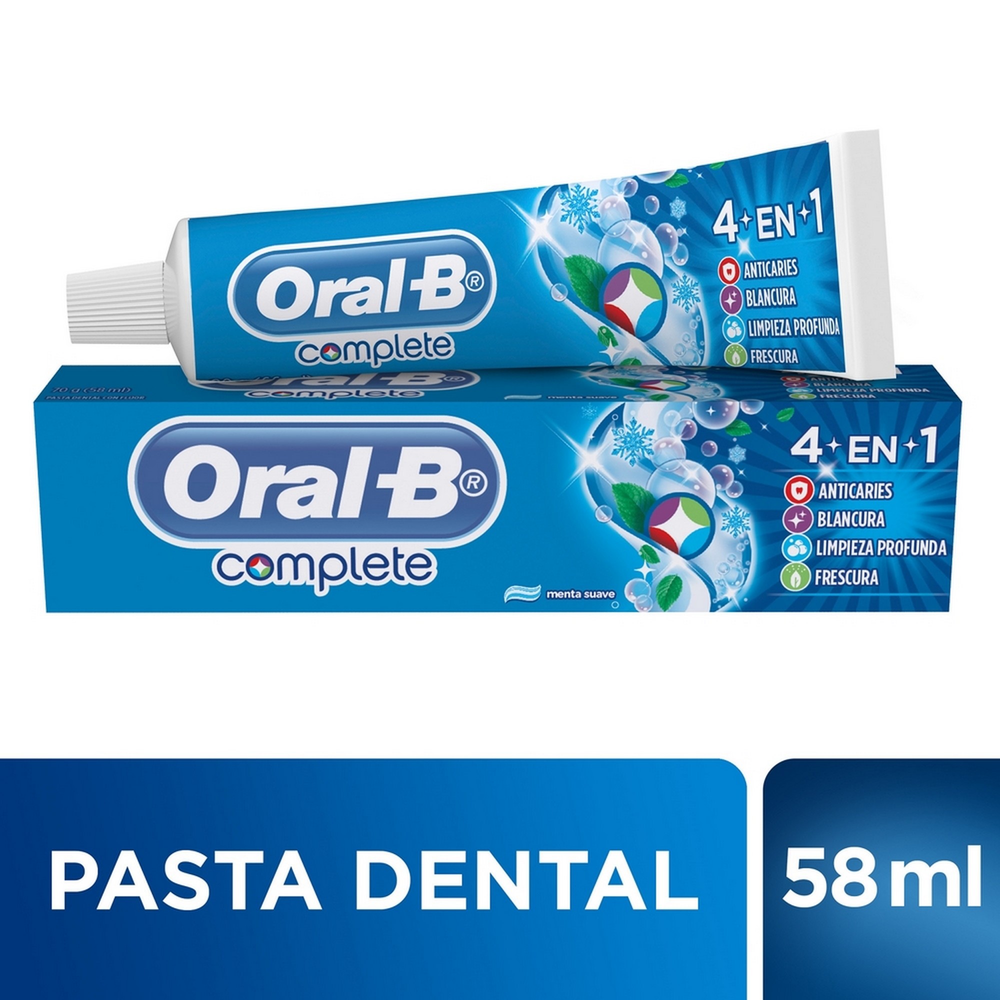 Complete 4 En 1 Menta Suave Pasta Dental 70 G (58 Ml) 3 Unidades ...