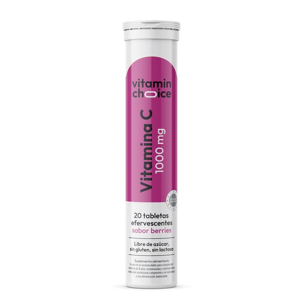 Vitamina C Tabletas Efervecentes Sabor Berries 1000 mg 20 Comprimidos