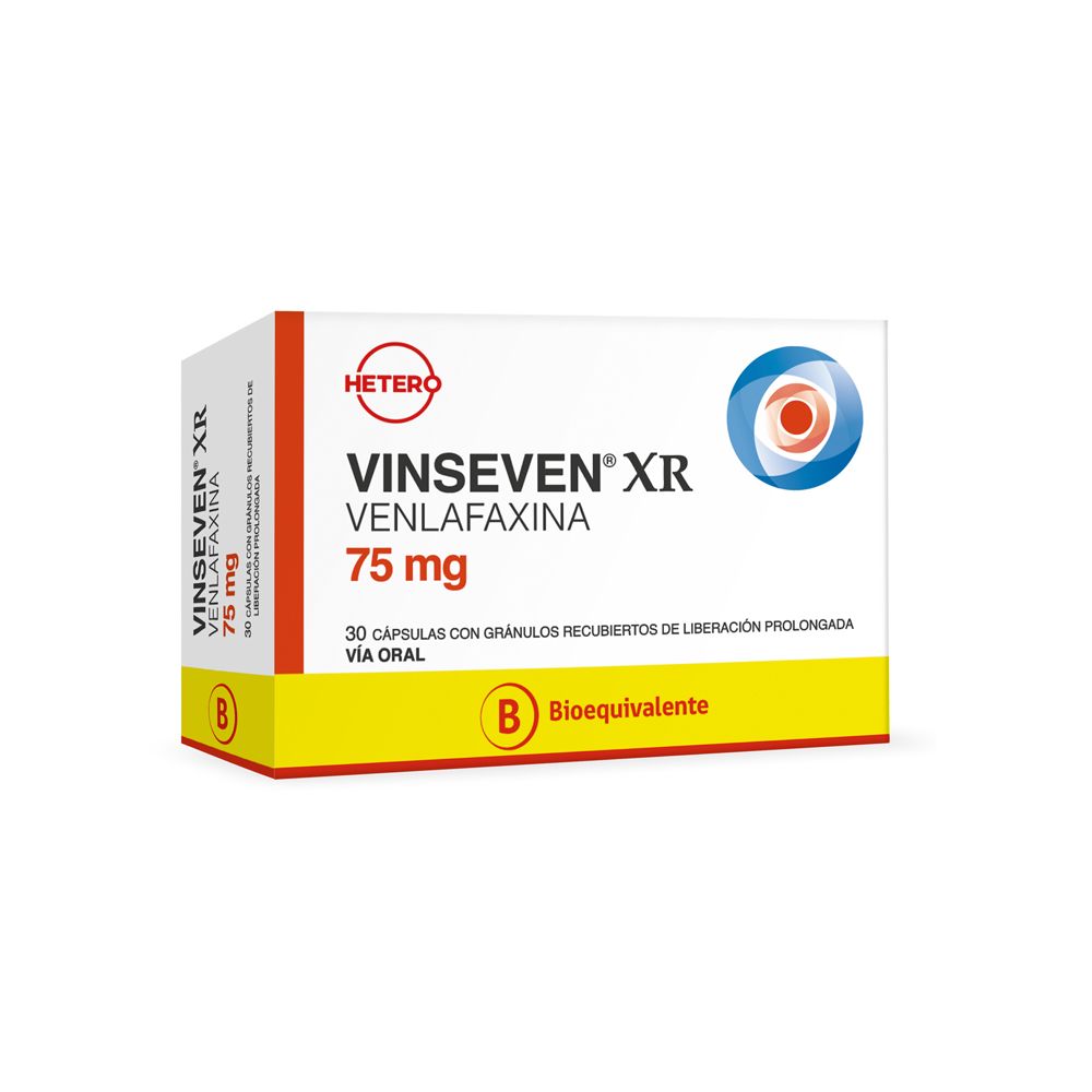 Vinseven (Venlafaxina) Xr 75Mg 30 Cápsulas Con Gránulos Recubiertos De Liberación Prolongada