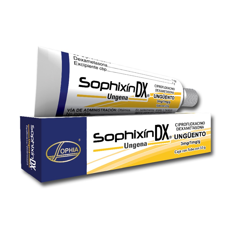 Sophixin DX Ciprofloxacino 0,1% Unguento Oftalmico 4 gr