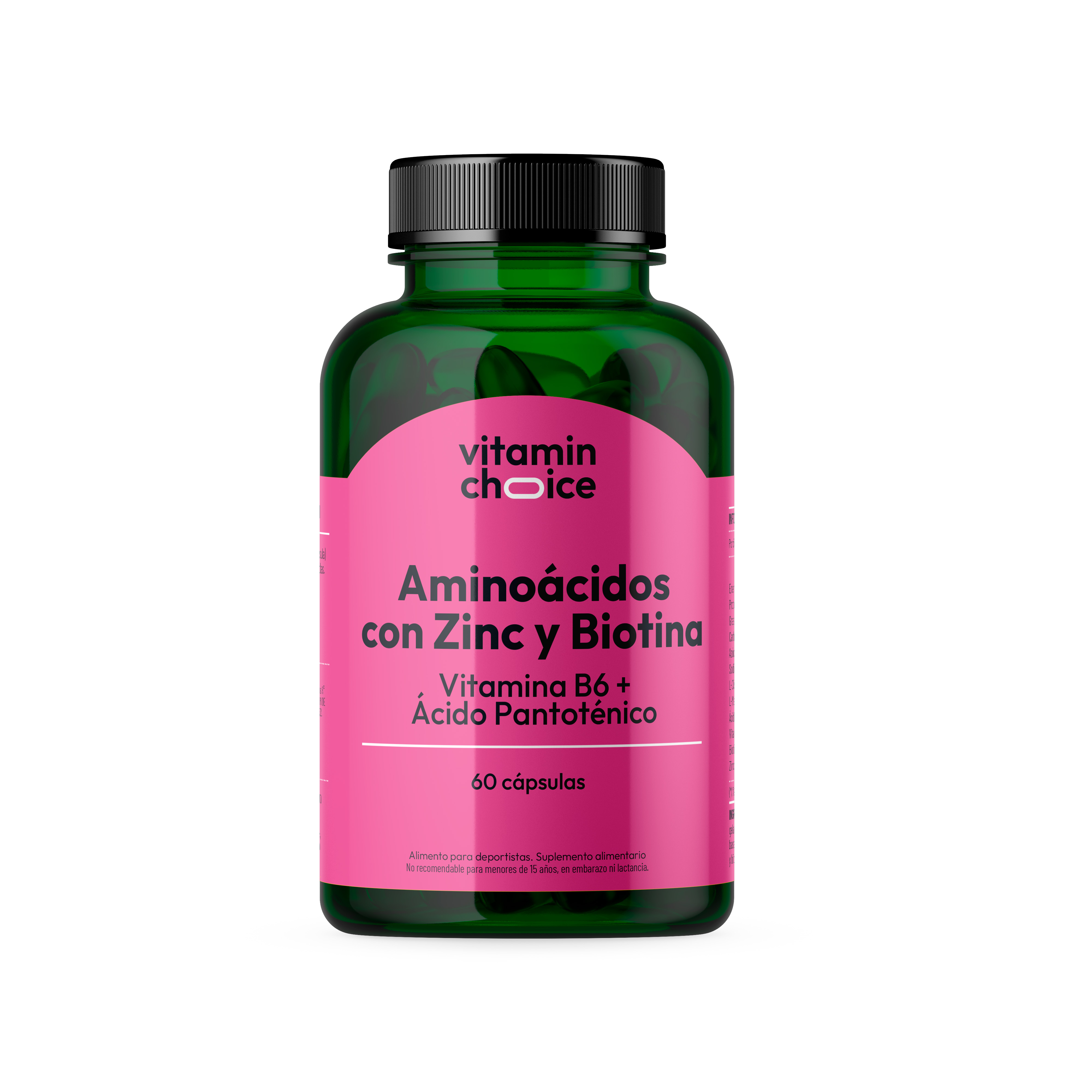 Aminoacidos con Zinc y Biotina 60 Cápsulas