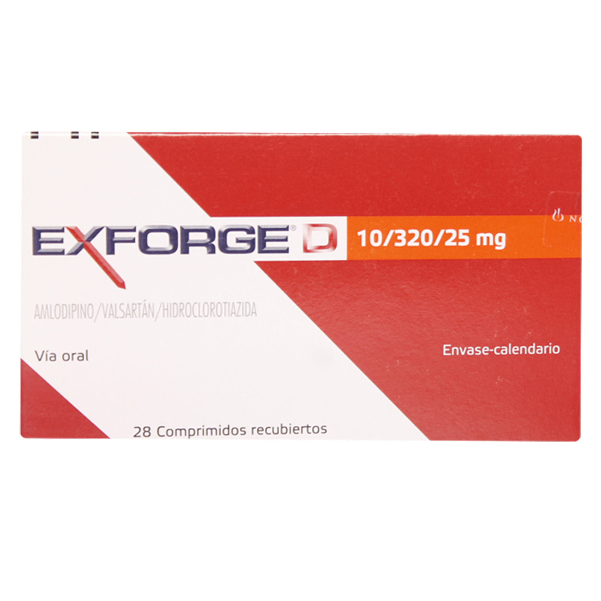 Exforge D Amlodipino 10 mg 28 Comprimidos Recubierto