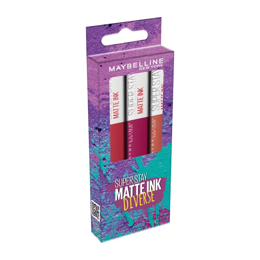 Super Stay Labial Larga Duración Matte Ink Diverse 5mL X3 | Cruz Verde