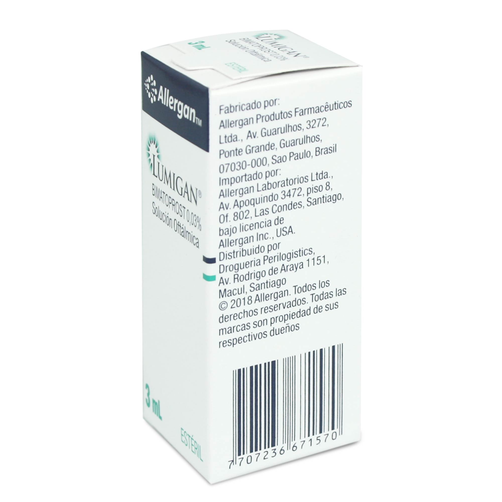Lumigan Bimatoprost 0,03% Solución Oftalmica 3 mL | Farmacias Cruz Verde