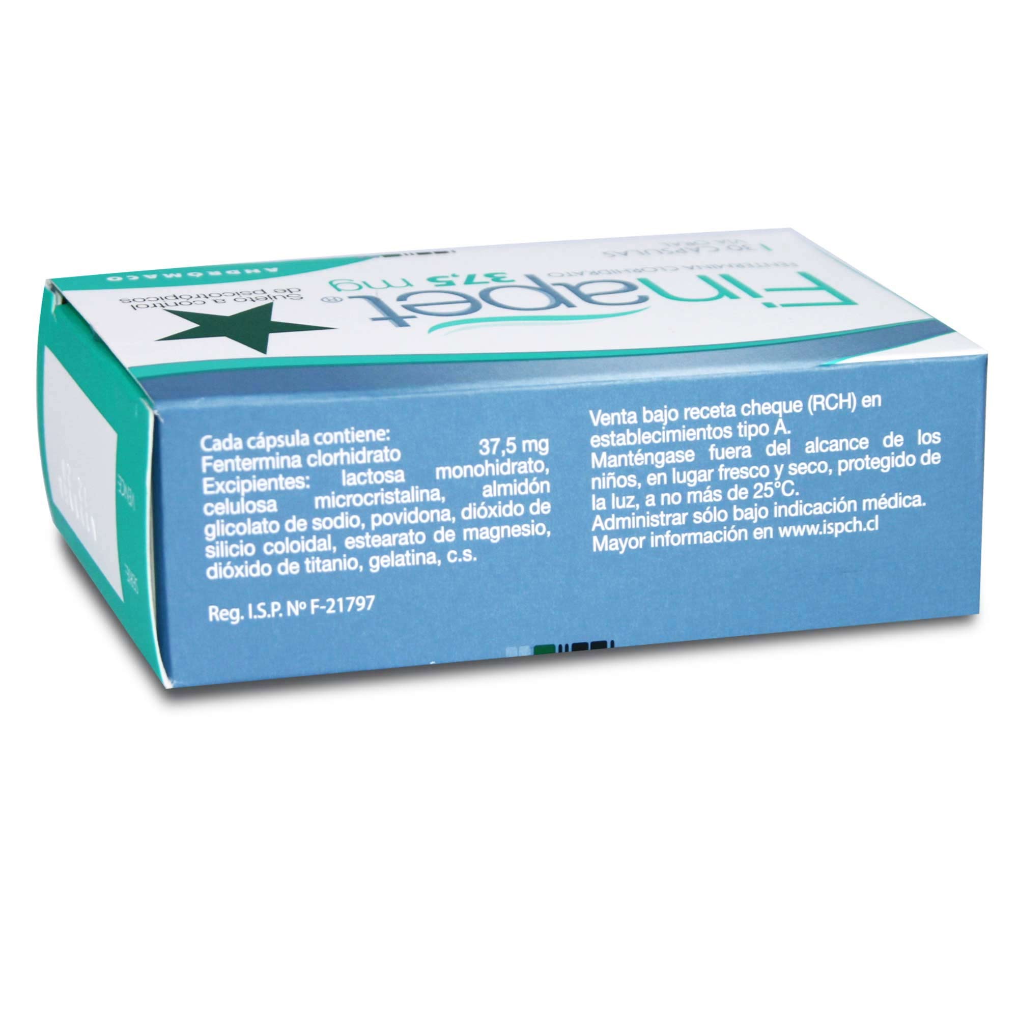 Finapet Fentermina 37,5 mg 30 Cápsulas | Farmacias Cruz Verde