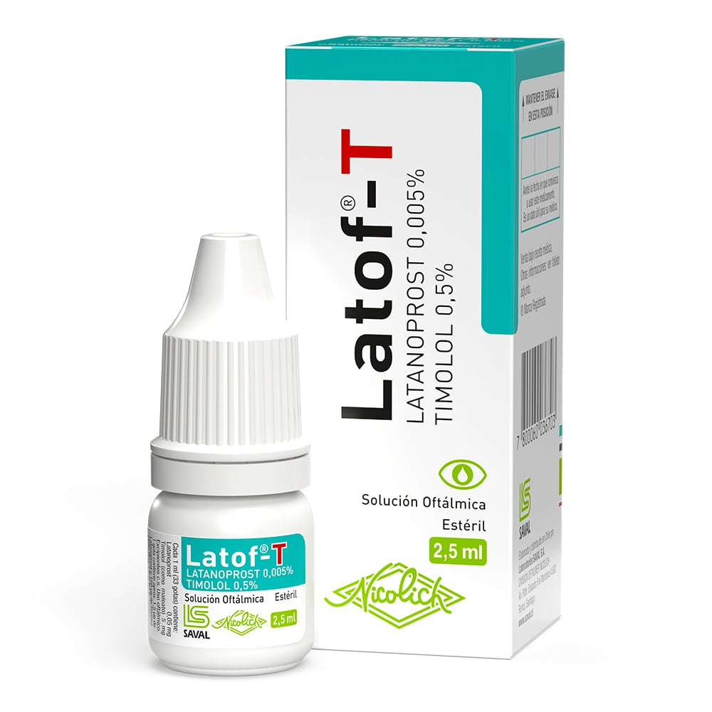 LatofT Latanoprost 0,005Timolol 0,5 Solución Oftálmica 2,5 mL